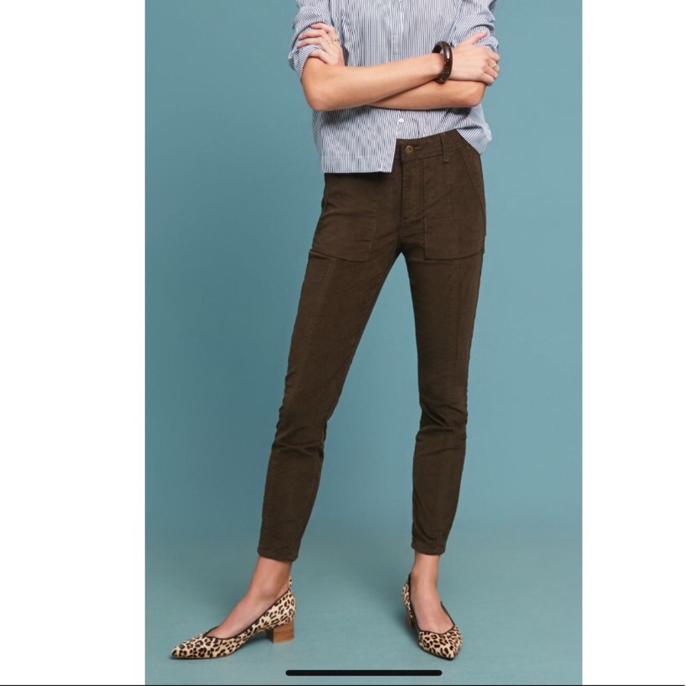 NWT Anthropologie Corduroy Slim Utility Pants